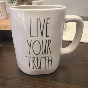 Rae Dunn White Ceramic Mug - Live Your Truth